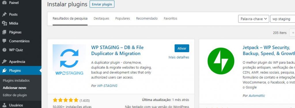 Criando Stage de Sites WordPress Com o WP STAGING – DB & File Duplicator & Migration